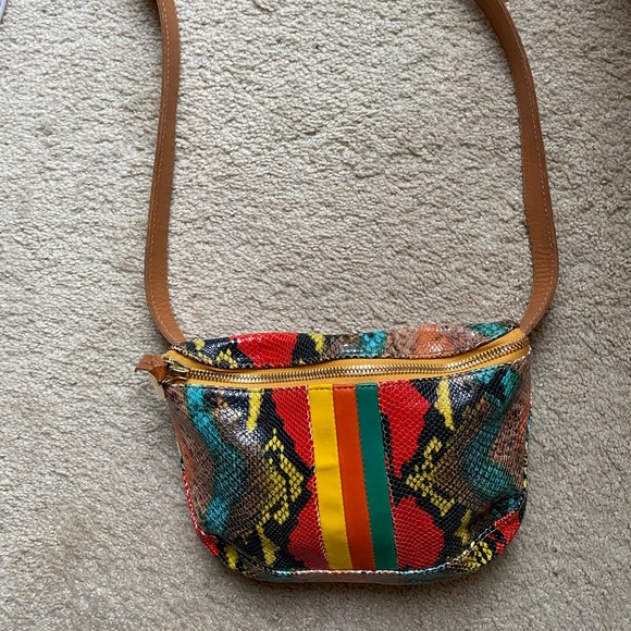 Clare V Snake Embossed Leather Belt Bag - Picture 5 of 12